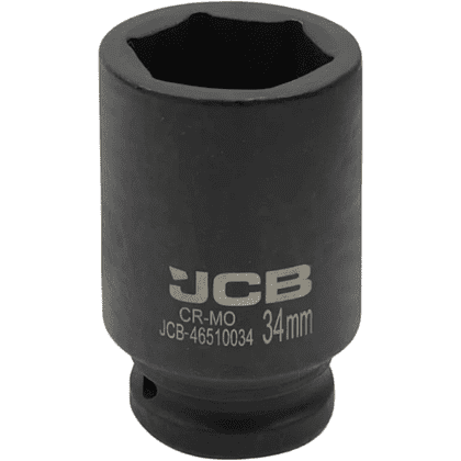 Головка ударная шестигранная глубокая JCB-46510034 3/4", 34 мм