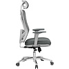 Кресло для руководителя EVOLUTION "EXO F1", ткань, сетка, алюминий, серый - 3