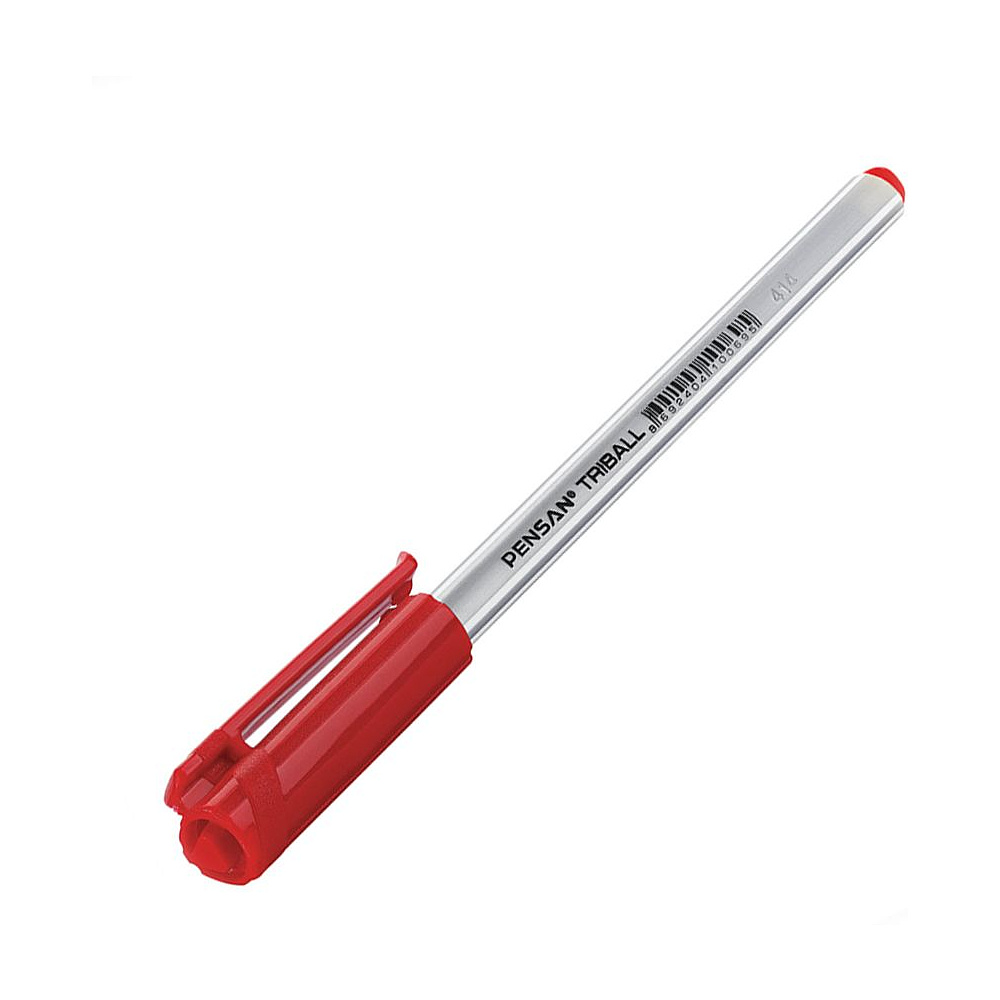 Ручка шариковая "Triball", 1,0 мм, серебристый, стерж. красный - 2