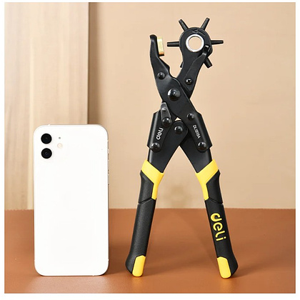 Дырокол Deli YS EDL1919A (пробойник, просекатель) для кожи, 250 мм., 6-в-1 - 5