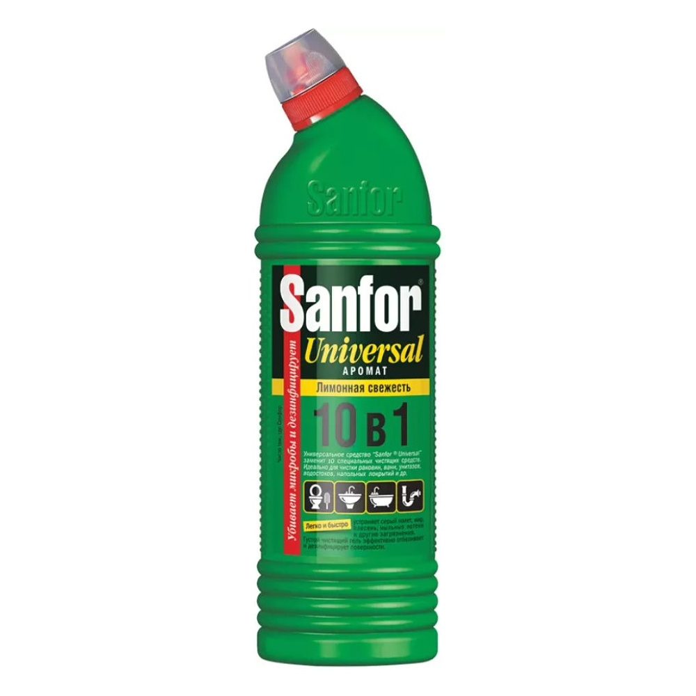 Средство чистящее для сантехники "Sanfor Универсал", 750 мл, лимонная свежесть
