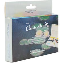 Набор красок акварельных "Sennelier. Claude Monet - Water Lilies.Evening Effect", 12 цветов, полукюветы