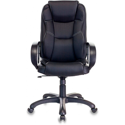 Кресло для руководителя Бюрократ "CH-839/BLACK", искусственная кожа, пластик, черный - 2