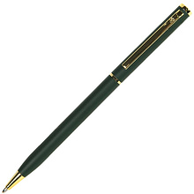 Ручка шариковая автоматическая "Slim", 1.0 мм, глянцевый зеленый, золотистый, стерж. синий