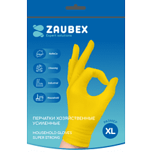 Перчатки хозяйственные латексные Zaubex, усиленные