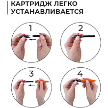 Картридж для перьевой ручки "Малевичъ", набор 15 шт, индиго