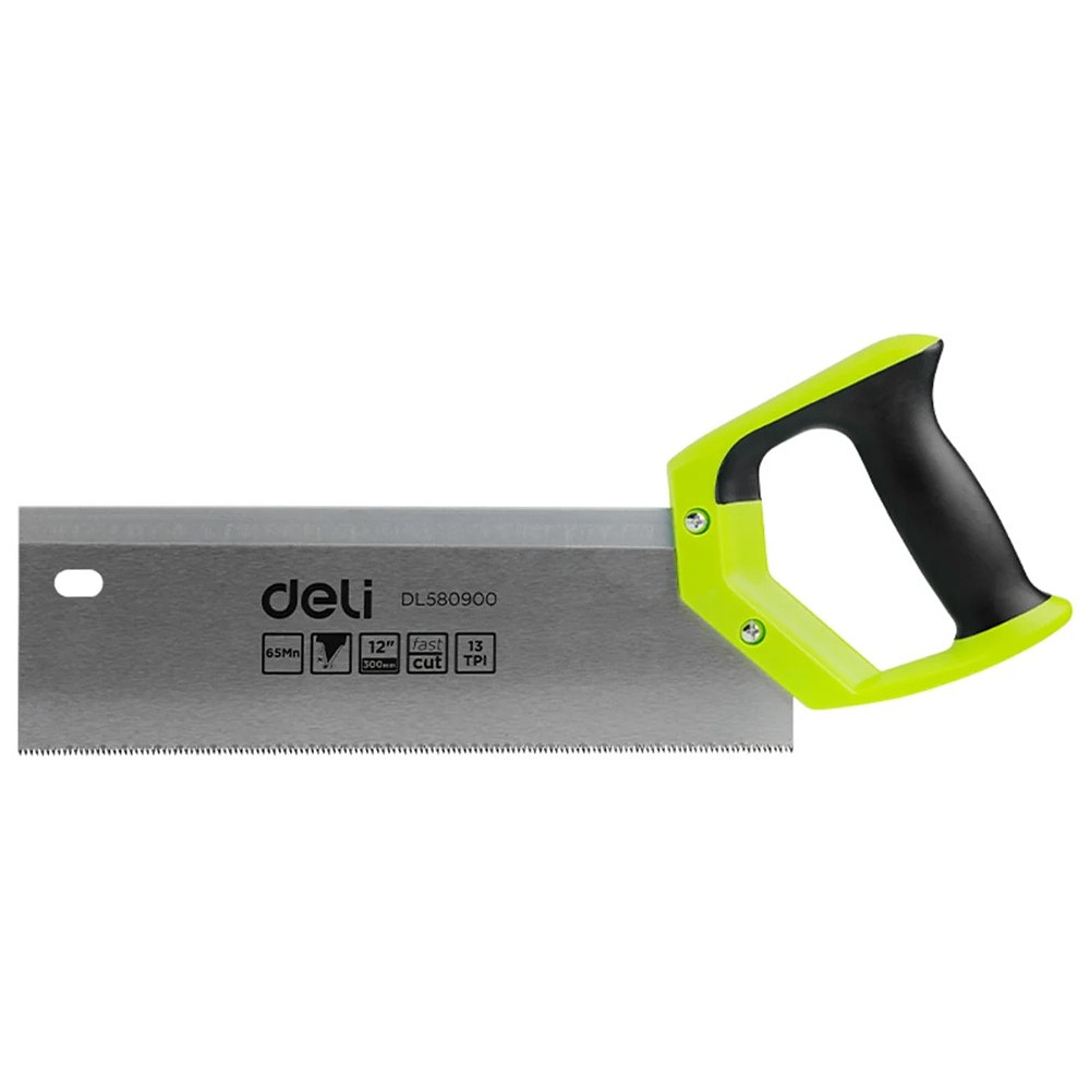 Стусло с ножовкой Deli GS EDL580900, 22.5°/45°/90°, 13 TPI, 300 мм, черный, зеленый - 21