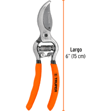 Секатор садовый Truper Т-66, 150 мм, SK5, оранжевый
