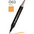 Маркер перманентный двусторонний "Sketchmarker Brush", O63 абрикос