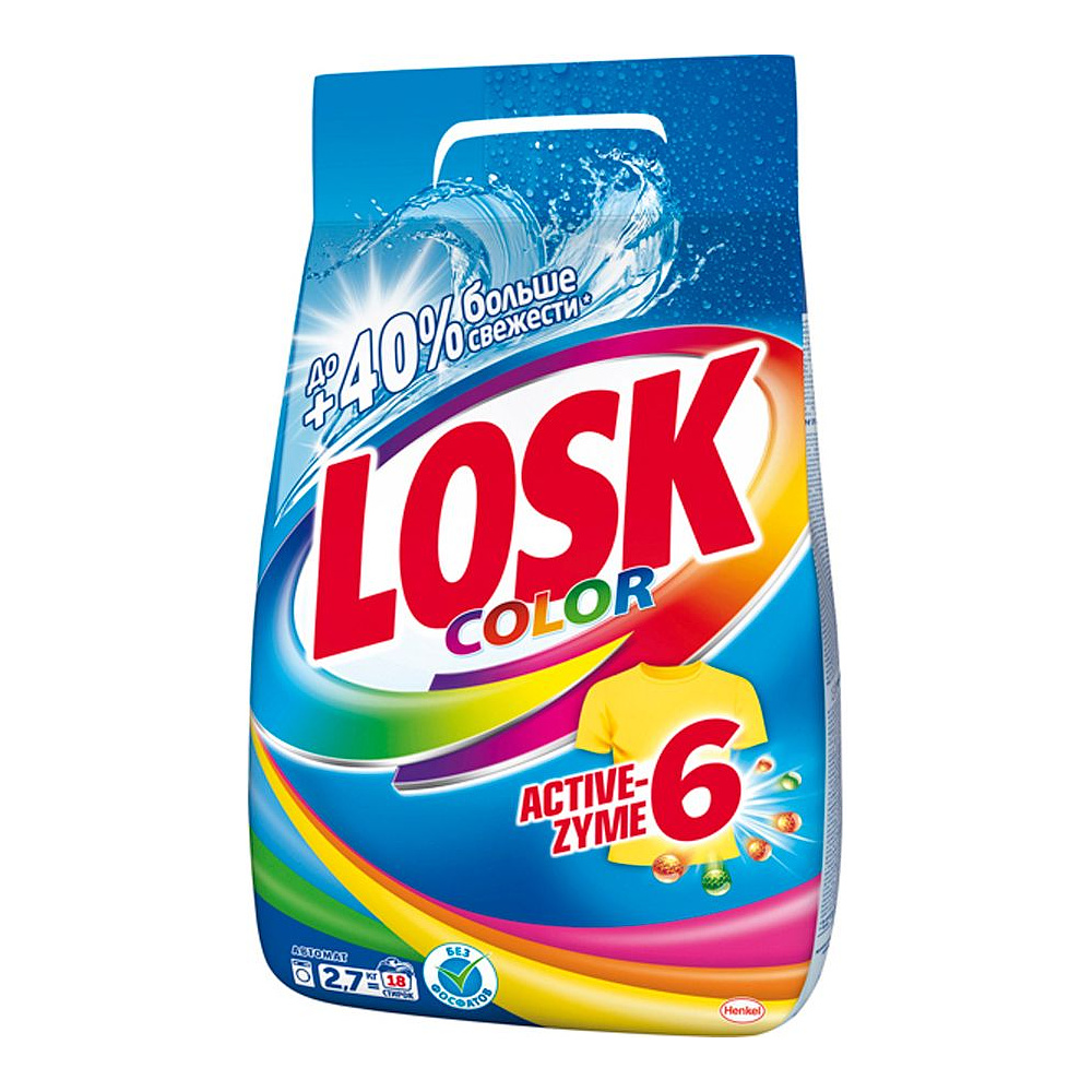 Порошок стиральный "Losk Color", 2.7 кг, автомат