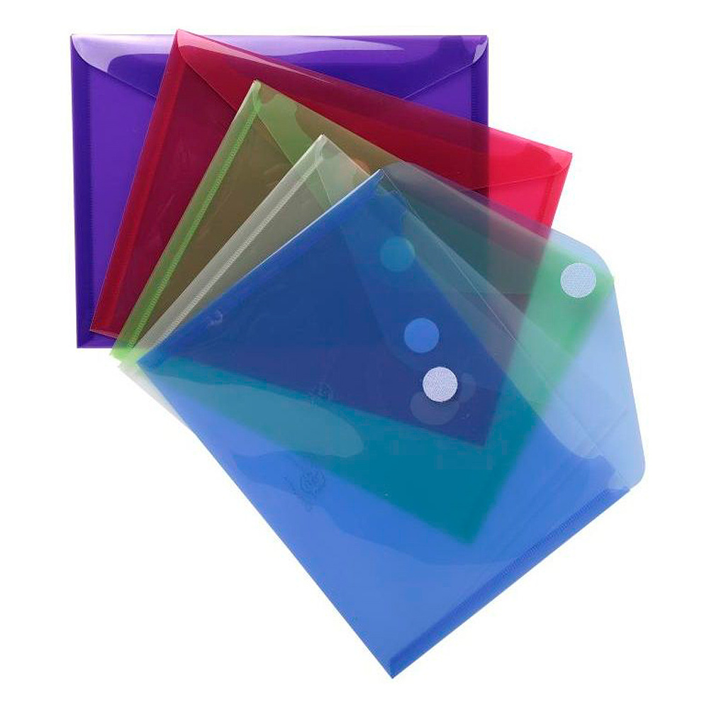 Папка-конверт на липучке "Velcro", A5, ассорти