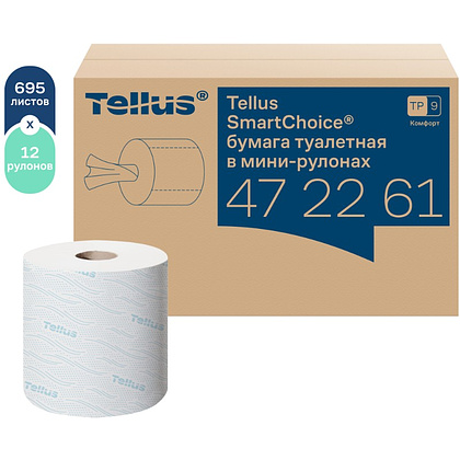 Бумага туалетная Tellus Комфорт TP9 SmartChoice, в мини-рулонах, 118,2 м, 2 слоя - 2
