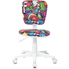 Кресло для детей "Бюрократ CH-W204NX", пластик белый, мультиколор маскарад - 2