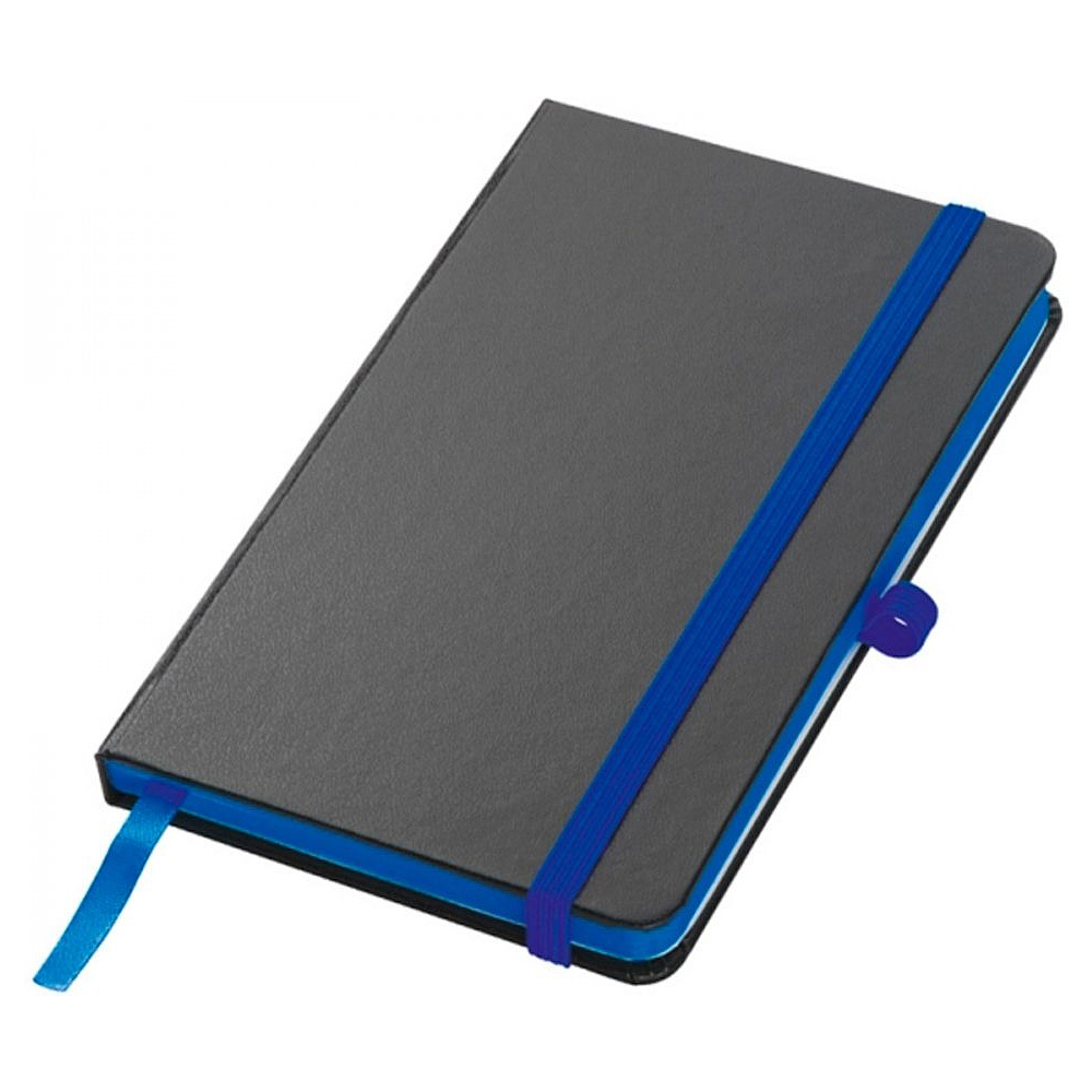 Блокнот "Rostock", А6, 80 листов, линейка, черный, синий