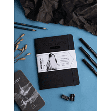 Скетчбук для графики "GrafArt white", 20 листов, 15х20 см, 160 г/м2, черный