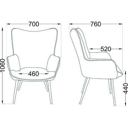 Кресло KENZO, искусственный мех, белый - 7