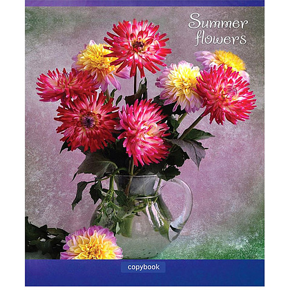 Тетрадь "Summer flowers", А5, 96 листов, клетка, ассорти - 5