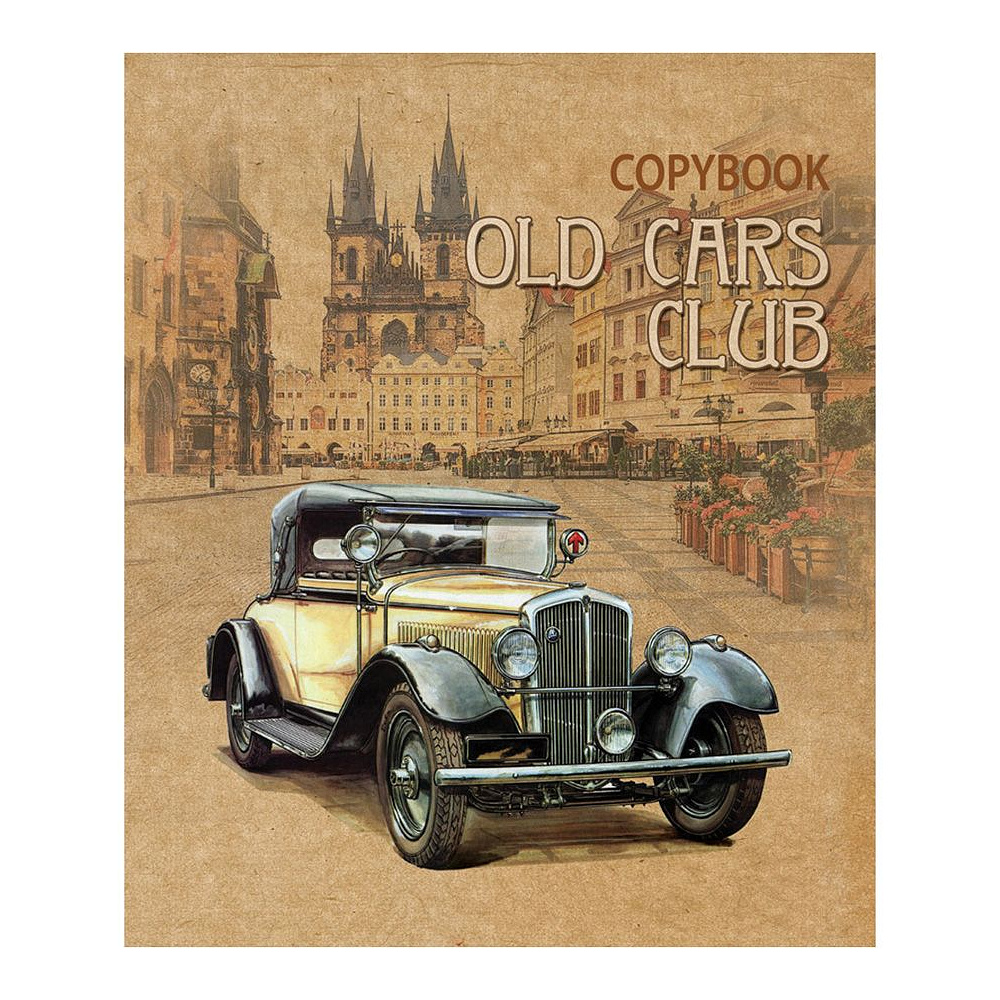 Тетрадь "Old cars club", А5, 48 листов, клетка, ассорти - 2