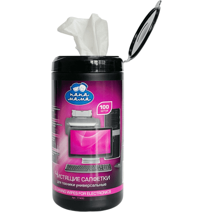 Чистящие универсальные салфетки "Zala" в тубе, 100 шт - 2