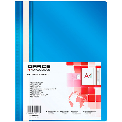 Папка скоросшиватель "Office Products", А4, синий