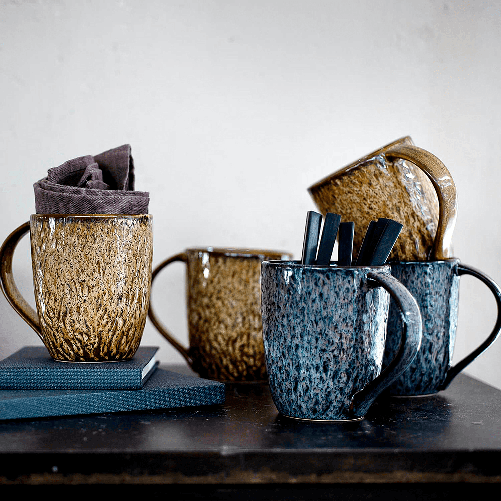 Чашка керамическая "Matera", 430 мл, голубая - 3