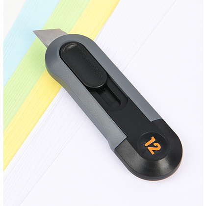 Нож строительный Deli HS EHT4007, 80x25 мм, Soft Touch, черный - 7