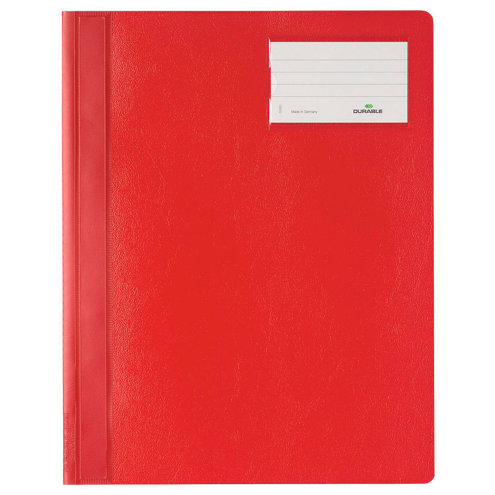Папка-скоросшиватель с окном для визиток "Durable", А4+, красный