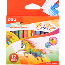 Мелки восковые Deli "ColorRun"