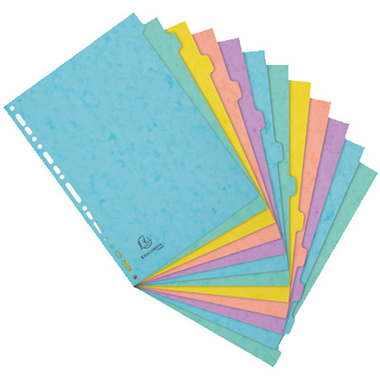 Разделитель "Aquarel", A4, 12 делений, ассорти - 2