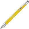 Ручка шариковая автоматическая "Ascot", 0.7 мм, желтый, серебристый, стерж. синий - 2