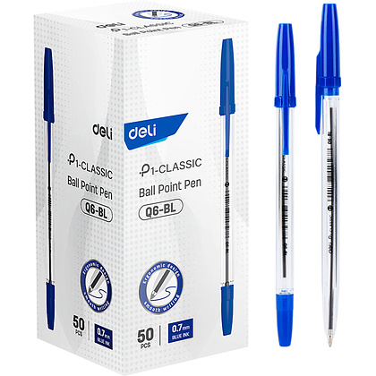 Ручка шариковая "P1-Classic", 0.7 мм, прозрачный, стерж. синий - 2