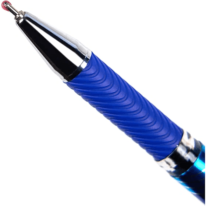 Ручка шариковая "Butterflow", 0.7 мм, синий, серебристый, стерж. синий - 4