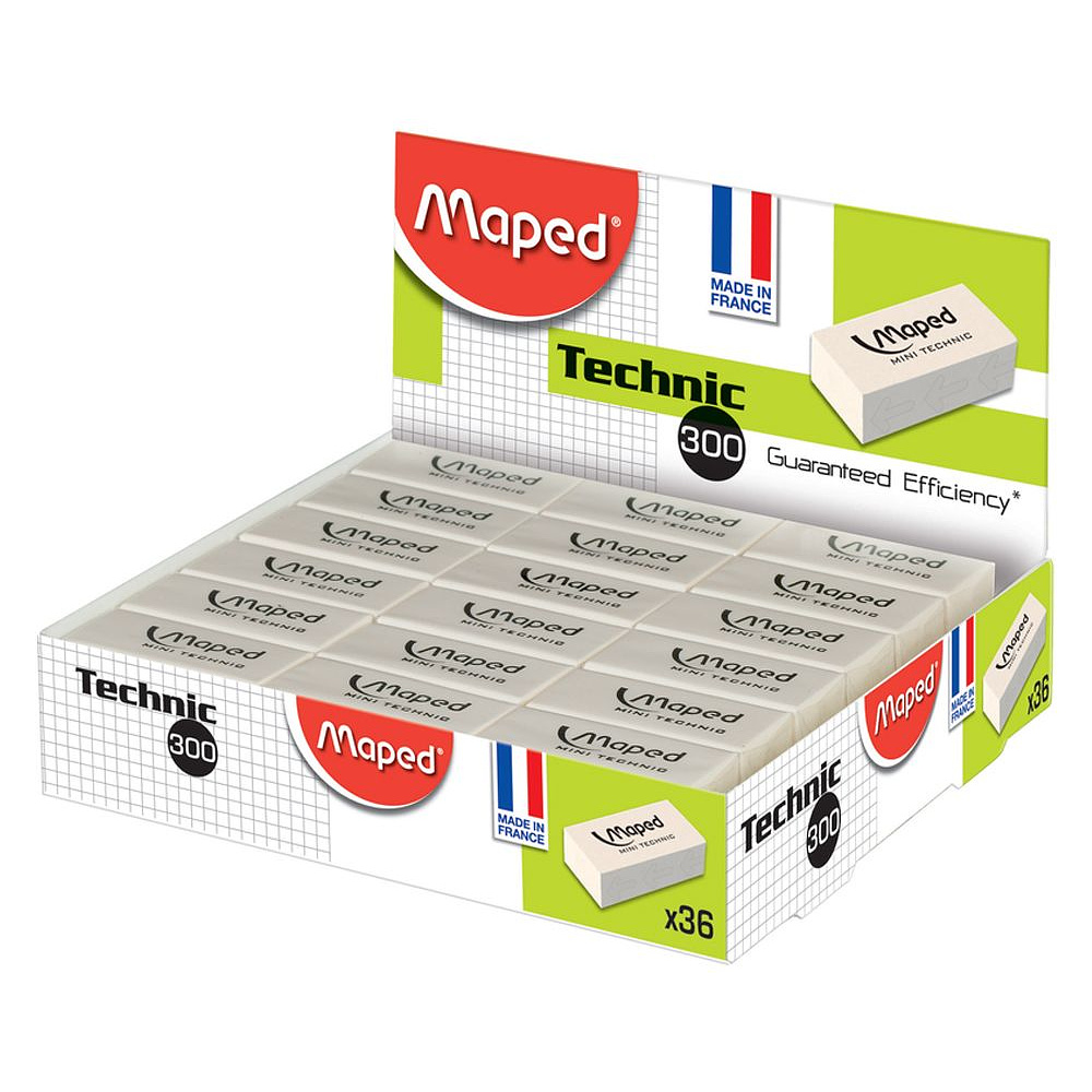 Ластик Maped "Technic 300", 1 шт, белый - 2