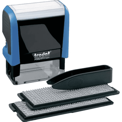 Самонаборный четырехстрочный штамп "Trodat Printy 4912", синий