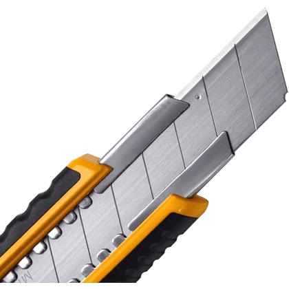 Нож строительный Miles "FA1806G/Y", 18 мм, усиленный - 9