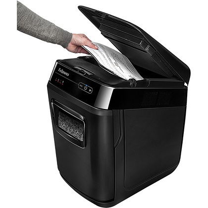 Уничтожитель Fellowes AutoMax 200M, микрорезка, автоподача, DIN P-5, 2х14 мм, 200 листов, 32 литра - 4