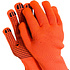Перчатки полиэстеровые BVB, с ПВХ покрытием, 10 кл. вязки, с внутр. ворс. начесом, оранжевый