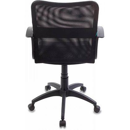 Кресло для персонала "Бюрократ CH-590/BLACK", ткань, кожзам, пластик, черный - 4