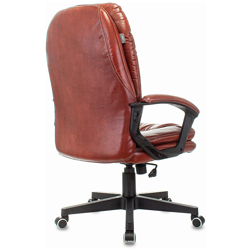 Кресло для руководителя "Бюрократ CH-868AXSN", кожзам, пластик, коричневый - 4