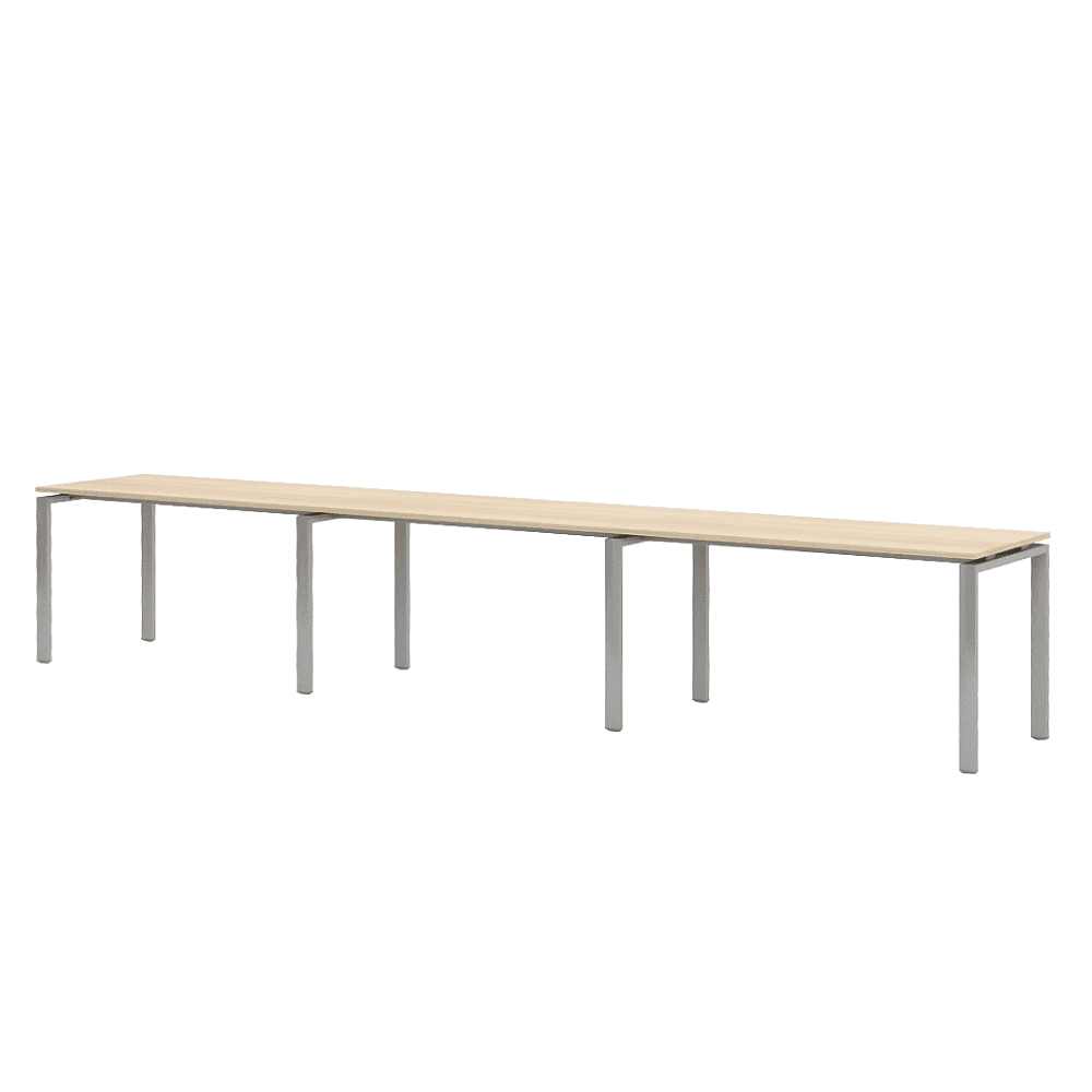 Коллекция Титан Бенч-система на 3 рабочих места с пропусками для кабеля ТН314ТР-3х1+ТН314К-22_ПР, 4200х700х742, с пропусками для кабеля