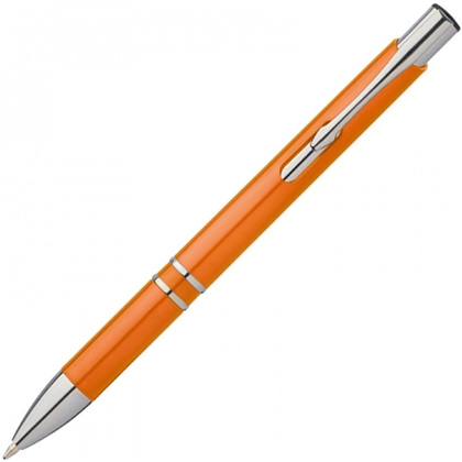 Ручка шариковая автоматическая "Baltimore", 0.7 мм, оранжевый, серебристый, стерж. синий - 2
