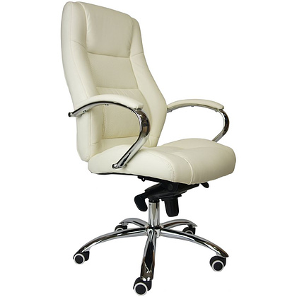 Кресло для руководителя "Kron", экокожа, металл, коричневый - 5