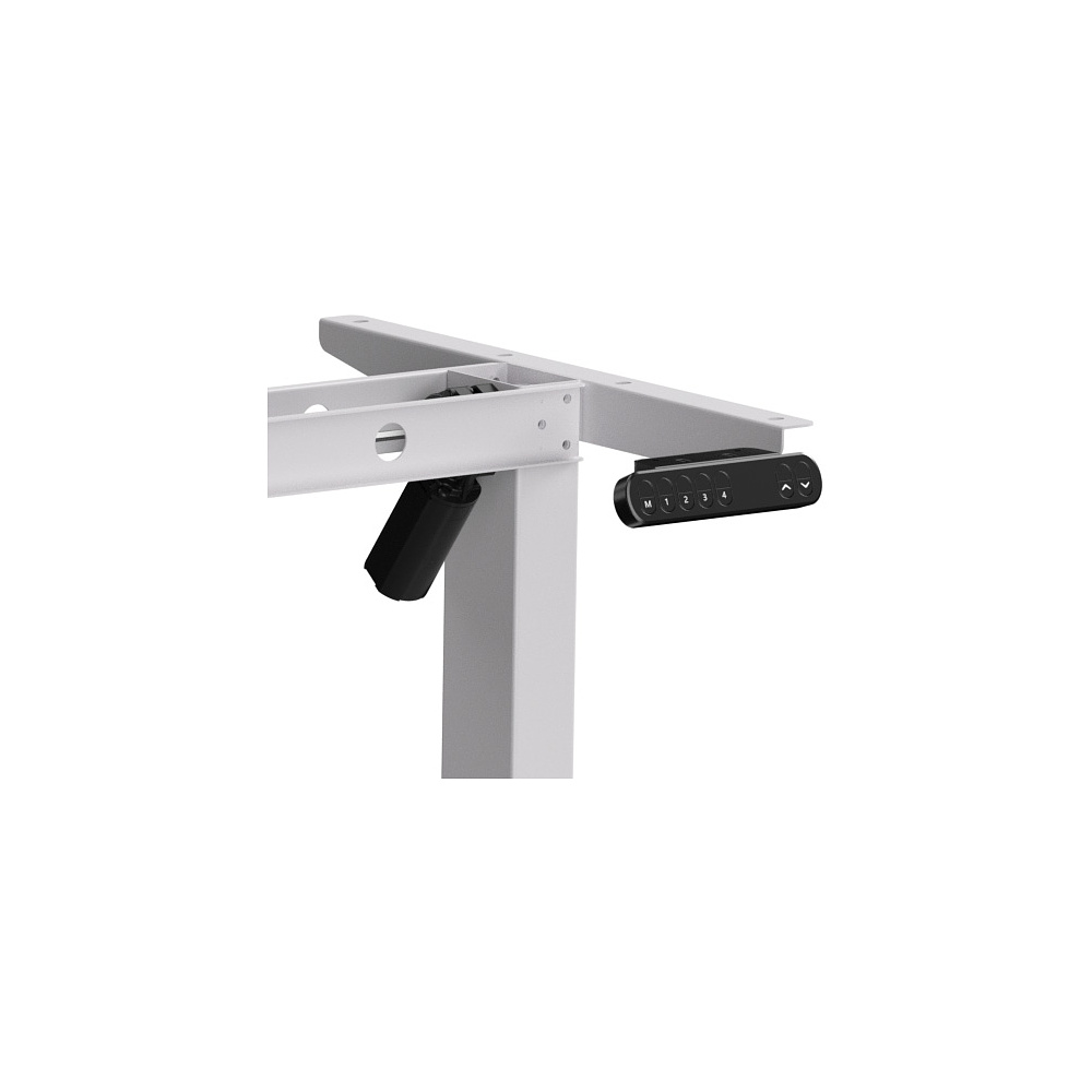 Стол с электроприводом WellDesk Basic 1300x675х18 белый/акация лэйкленд (9191460+9072453) - 4