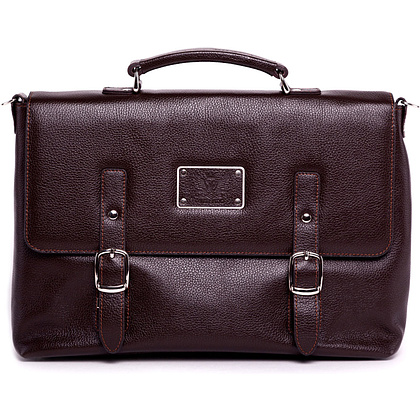 Портфель для документов "167", кожа, коричневый