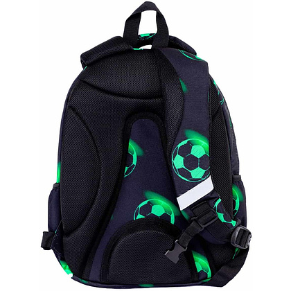 Рюкзак школьный "Neo Football", полиэстер, черный, зеленый - 5