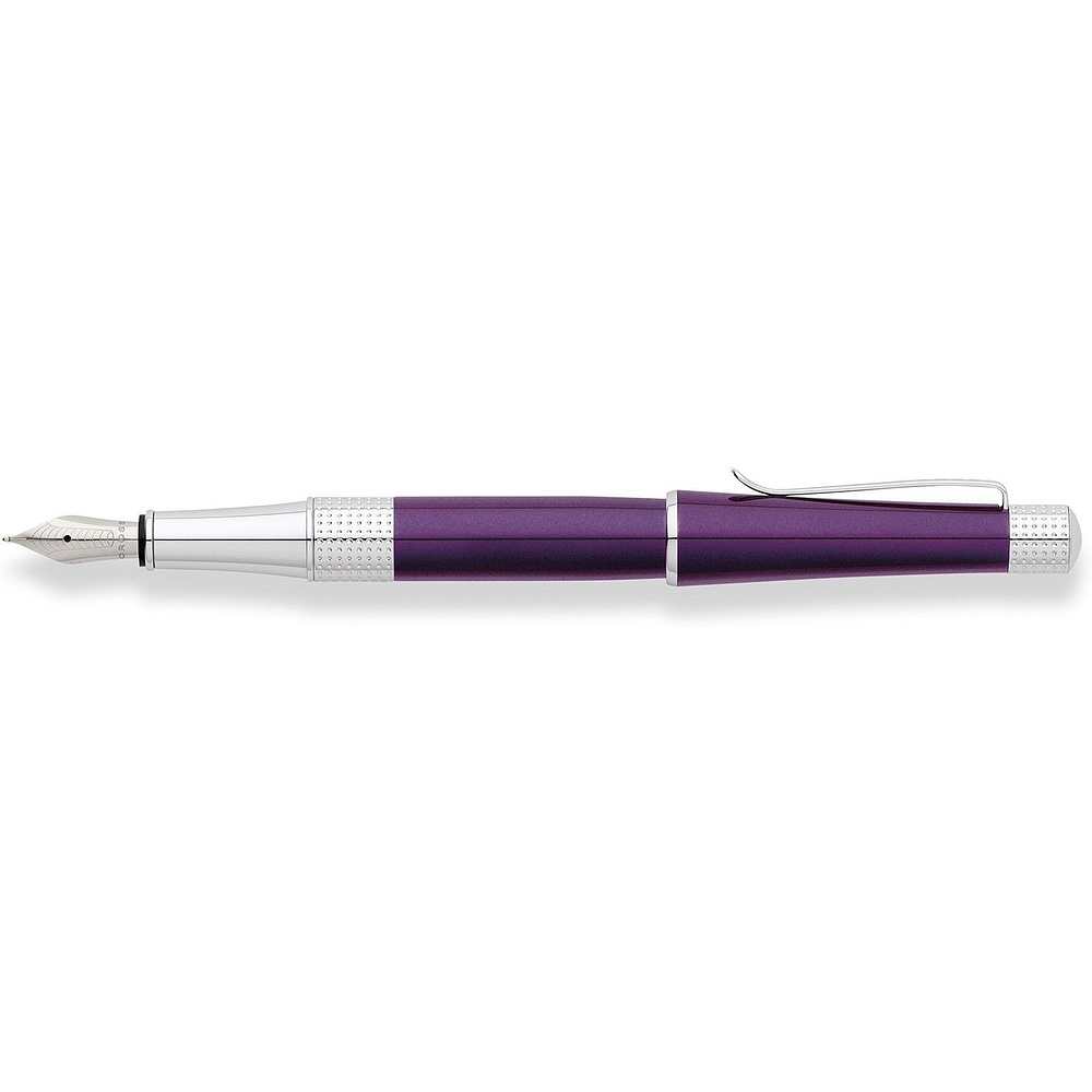 Ручка перьевая "Cross Beverly", M, пурпурный, серебристый, патрон черный - 2