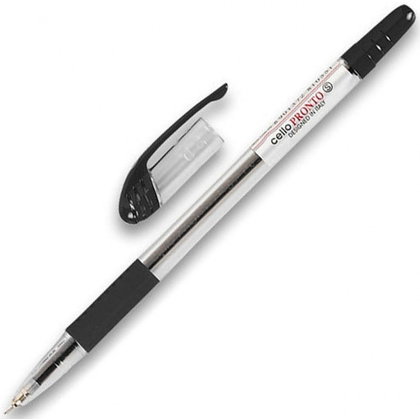 Ручка шариковая "Pronto", 0.5 мм, прозрачный, стерж. черный