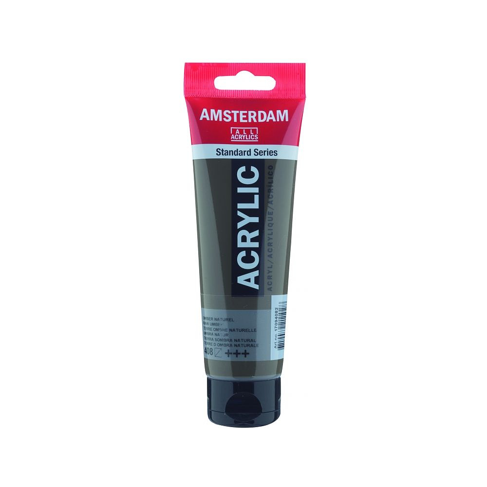 Краски акриловые "Amsterdam", 408 умбра натуральная, 120 мл, туба