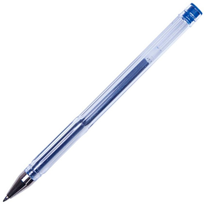 Ручка гелевая "Office Products", 0.5 мм, прозрачный, стерж. синий - 2