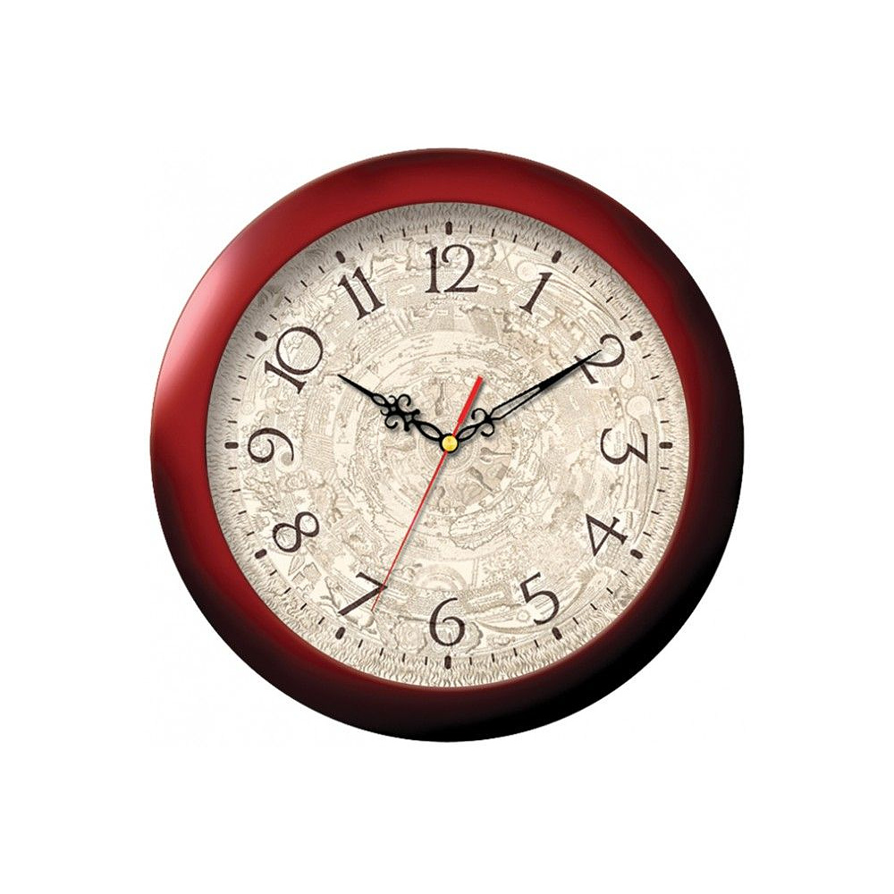 Часы настенные "963645", бордовый